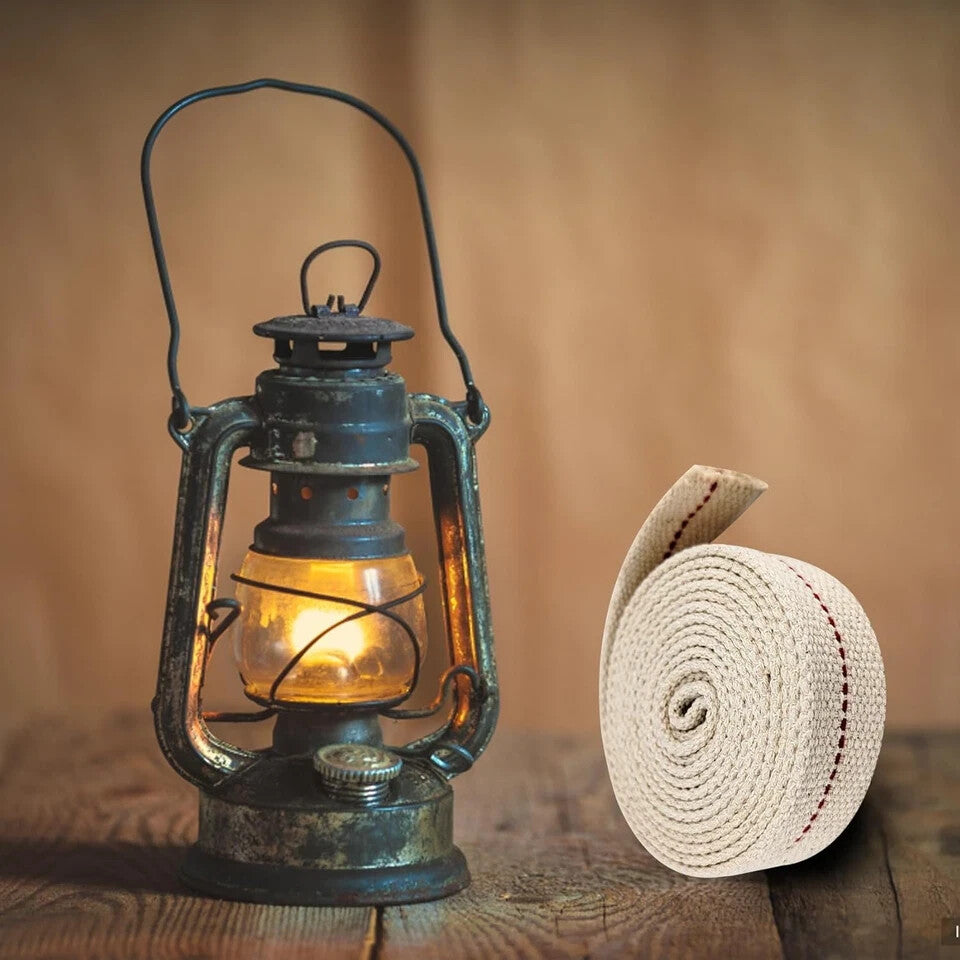 2 Roll/13 Feet Flat Oil Lamp Wick, 1 Inch Cotton Wick Replacement for Kerosene B