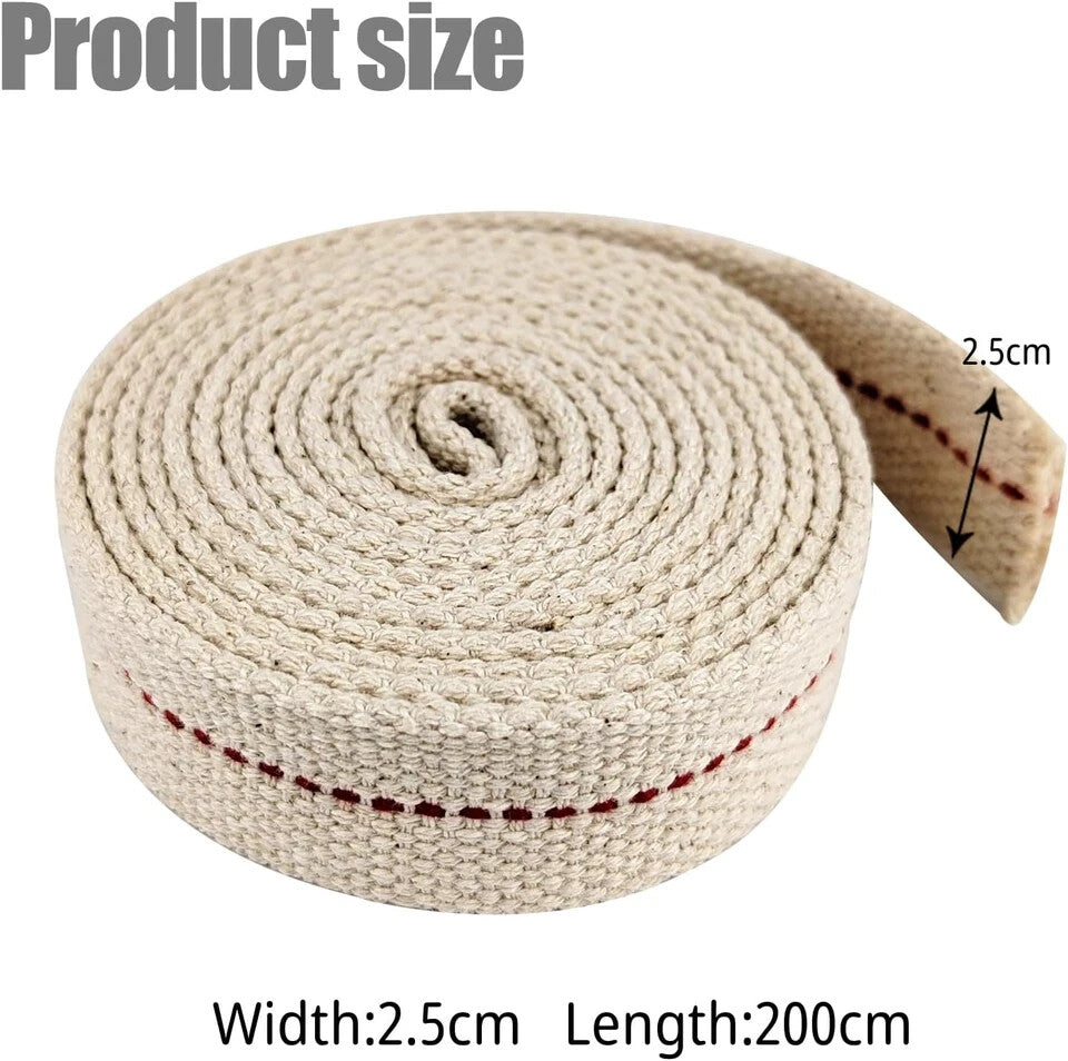 2 Roll/13 Feet Flat Oil Lamp Wick, 1 Inch Cotton Wick Replacement for Kerosene B