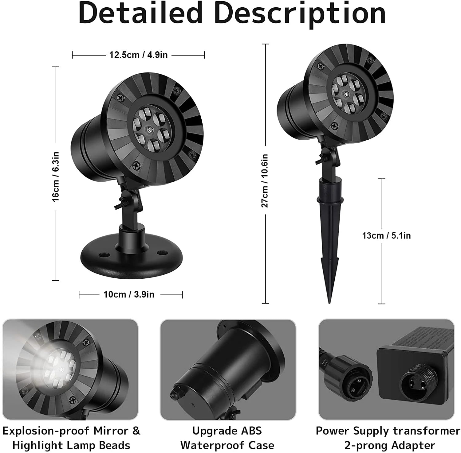 Christmas Halloween Projector Lights, Outdoor Xmas Decorations Holiday Snowflake Projector LED Lights House Decoration