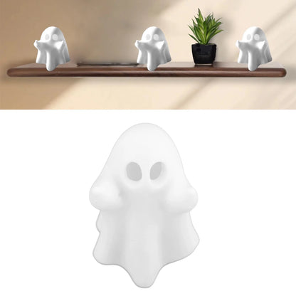 Cute Ghost Sculpture Resin Ghost Statue Small Scary Halloween Ghost Sculpture Figurine Rude Ghost Ornament for Home Decor