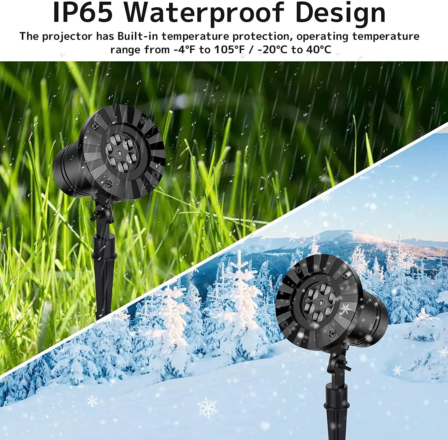 Christmas Halloween Projector Lights, Outdoor Xmas Decorations Holiday Snowflake Projector LED Lights House Decoration