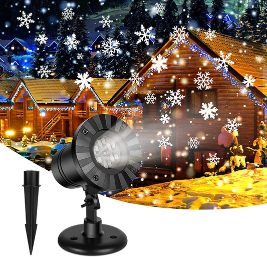 Christmas Halloween Projector Lights, Outdoor Xmas Decorations Holiday Snowflake Projector LED Lights House Decoration