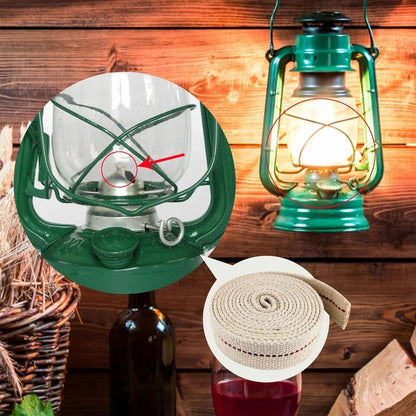 2 Roll/13 Feet Flat Oil Lamp Wick, 1 Inch Cotton Wick Replacement for Kerosene B