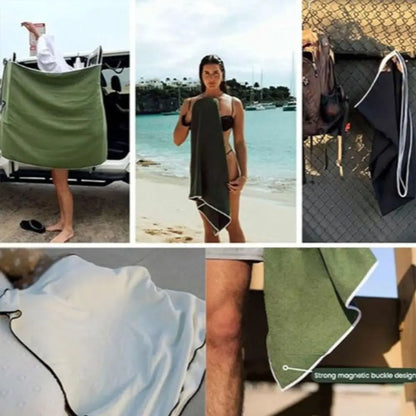 Outdoor Magnetic Bath Towel Fiber Quick-Drying Bath Towel Magnet Towel Outdoor Bath Towel Beach Towel Bathroom Accessories