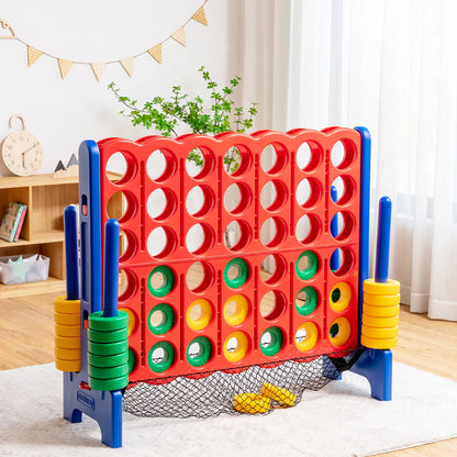 Ultimate 4-To-Score Giant Connect Game Set - Fun for Kids & Adults with Convenient Net Storage!