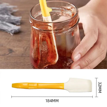 2Pcs Curved Silicone Scraper Cream Scraper Cake Jam Honey Scraper Baking Tool High Temperature Resistant Kitchen Baking Tool