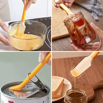 2Pcs Curved Silicone Scraper Cream Scraper Cake Jam Honey Scraper Baking Tool High Temperature Resistant Kitchen Baking Tool
