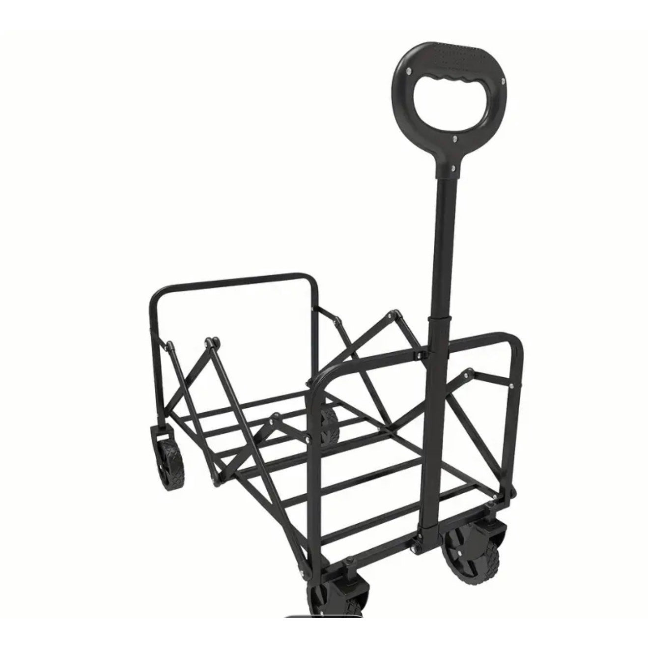Collapsible Wagon with Wheels, 280 Lbs Wagons Carts Foldable Wagon Cart 70L Cap