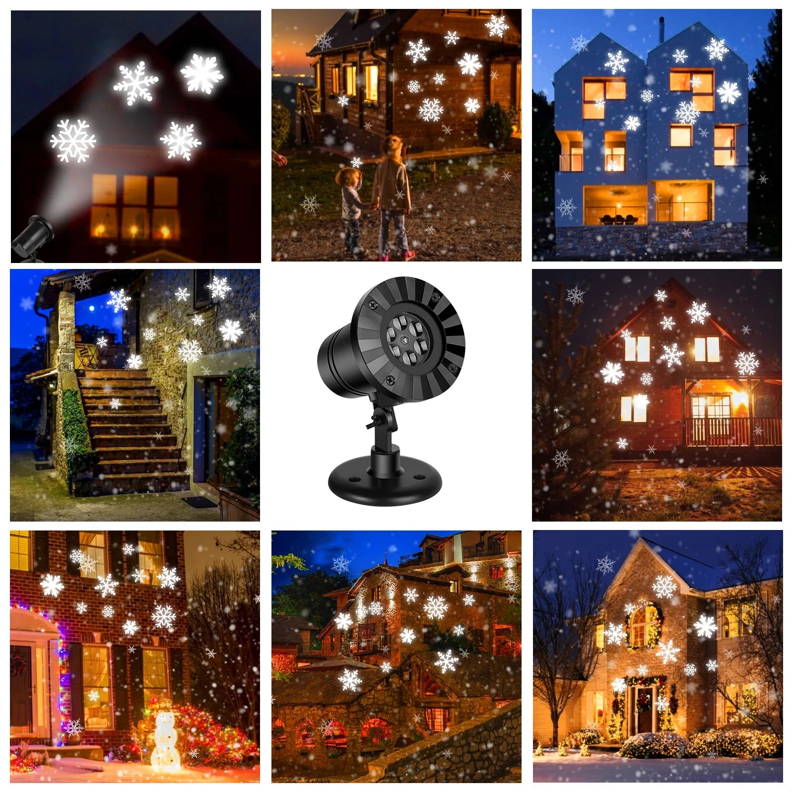 Christmas Halloween Projector Lights, Outdoor Xmas Decorations Holiday Snowflake Projector LED Lights House Decoration