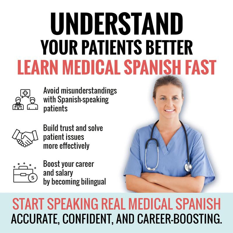 Learn Medical Spanish for Healthcare Professionals: 7 Books in 1: Speak Medical Spanish in 30 Days!