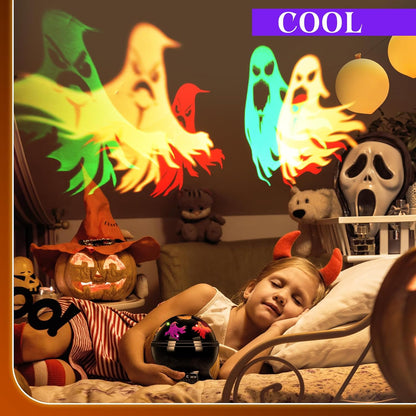 Indoor Halloween LED Projector Light with Spooky Ghosts for Holiday Decor