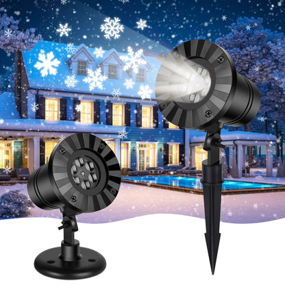 Christmas Halloween Projector Lights, Outdoor Xmas Decorations Holiday Snowflake Projector LED Lights House Decoration