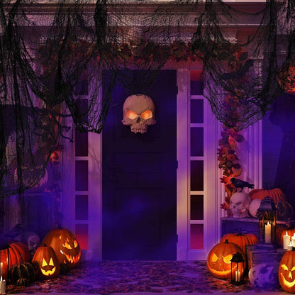 5.5Yardsx40" Include Hanging Outdoor Indoor Scary Creepy Halloween Office Party Door Window Giant Spider Wall Yard Table Car Lawn Cloth Decorations Cheesecloth Fabric (Black-B(5.5 Yards X 40 Inch ))