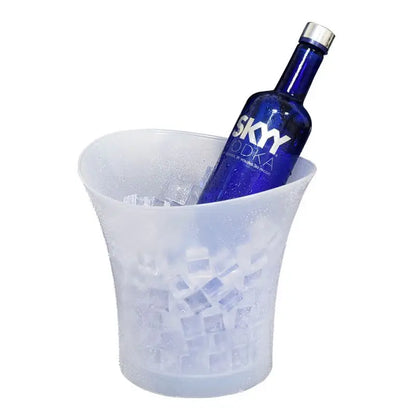 Glowing Ice Bucket Champagne Glowing Ice Bucket Ktv Beer Ice Wine Bucket LED round Glowing Plastic Ice Bucket