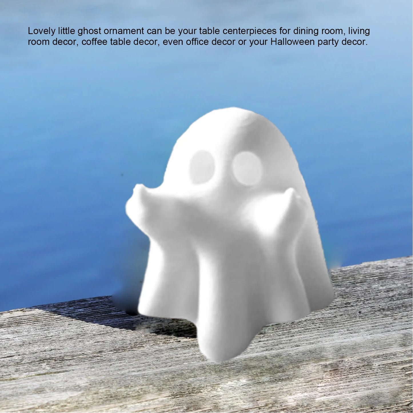 Cute Ghost Sculpture Resin Ghost Statue Small Scary Halloween Ghost Sculpture Figurine Rude Ghost Ornament for Home Decor